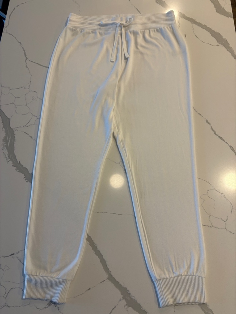 Garage White Drawstring Joggers